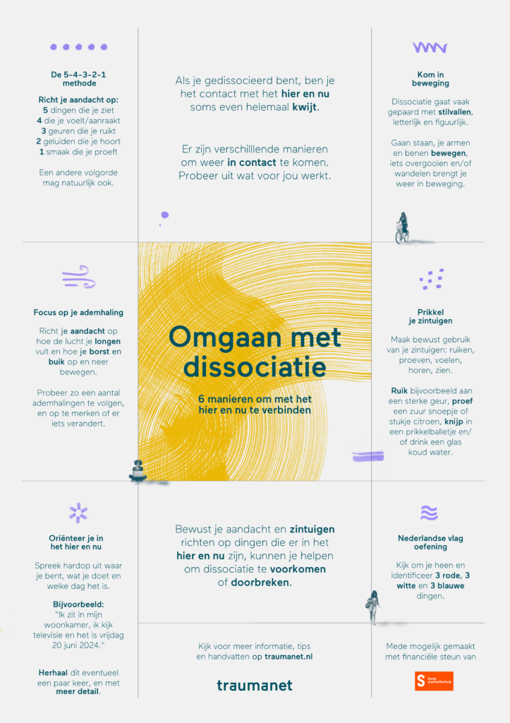 Omgaan met dissociatie infographic